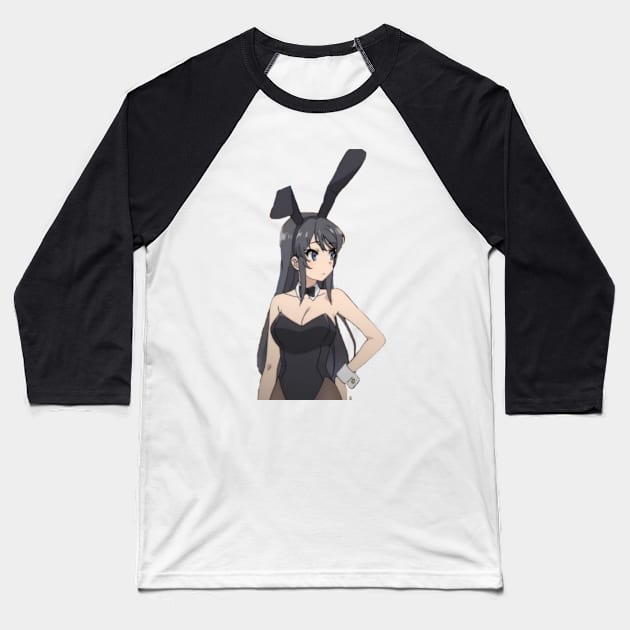 Bunnygirl Senpai Mai Sakurajima Baseball T-Shirt by Hentai-heaven